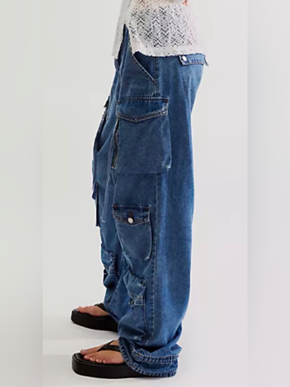 We the Free cargo jeans drawstring waist size S EUC Sold out online!